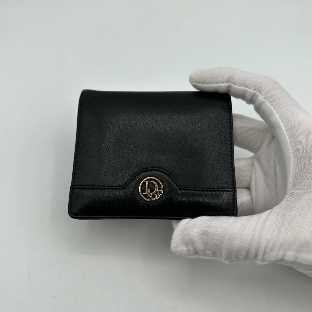 Dior Leather Bi Fold Wallet vintage